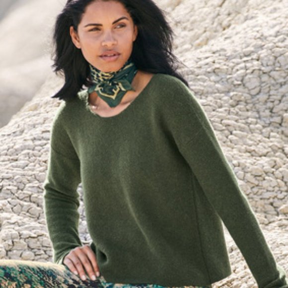 Peruvian Connection Sweaters - Peruvian Connection Studio Royal Alpaca Cropped Sweater Pullover